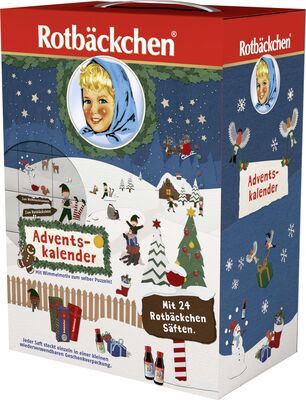 Alle Details zum Kinderbuch ROTBÄCKCHEN Juice Advent Calendar 2025 - 24 x 125 ml Juice Bottles - 8 Popular Varieties - No Added Sugar, Rich in Vitamins - Healthy Advent Calendar for Children and Adults und ähnlichen Büchern